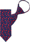 Jacob Alexander Men's Happy Valentine's Day Mini Red Hearts Pattern Pre-Tied Zipper Neck Tie - Dark Blue...