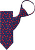 Jacob Alexander Men's Happy Valentine's Day Mini Red Hearts Pattern Pre-Tied Zipper Neck Tie - Dark Blue...