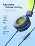 iClever Kids Headphones with Microphone, 85dB/94dB Volume Limited, Stereo 3.5mm Jack, Tangle-Free Wired Headphones for Boys/Girls/School/Travel/iP...