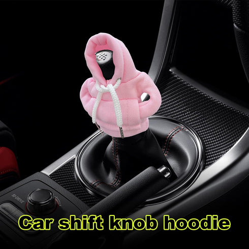 Car Shift Knob Hoodie, Funny Shirt Sweater Design Gear Shift Knob, Mini Hoodie Auto Shifter Stick Protective Cover for Winter, Universal Vehicle I...