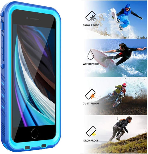 SPORTLINK Waterproof Case for iPhone SE 3rd 2022/iPhone SE 2nd 2020/iPhone 7/8 - Full Body Shockproof Dustproof Phone Screen Protector Rugged Wate...