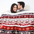 PAVILIA Premium Christmas Sherpa Throw Blanket | Christmas Decoration Reindeers, Fleece, Plush, Warm, Cozy Reversible Microfiber Holiday Blanket 5...