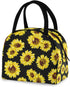 ZZKKO Sunflower Summer Lunch Bag Box Organizer Lunch Container Insulated Zipper Meal Prep Cooler Handbag For Women Men Home School Office Outdoor ...