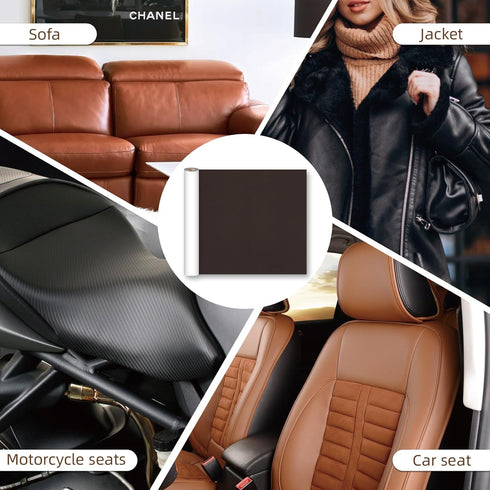 CHEIGHY Leather Repair Kit, Self Adhesive Leather Repair Patch for Furniture 15.7X78.7 inch Vinyl Repair Kit for Couches Car Seats, Sofa, Office C...