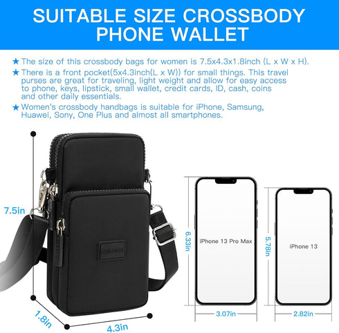 YINHEXI Small Crossbody Bags Purses for Women, Crossbody Handbags Cell Phone Wallet Travel Purse, Shoulder Bag...