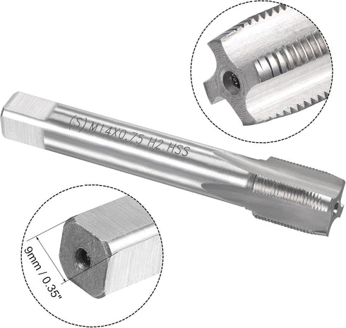 uxcell M14 x 0.75mm Metric Tap and Die Set, Machine Thread Screw Tap with Round Threading Die, Tap & Die Kit for Nut Screw Bolt Thread Repair...
