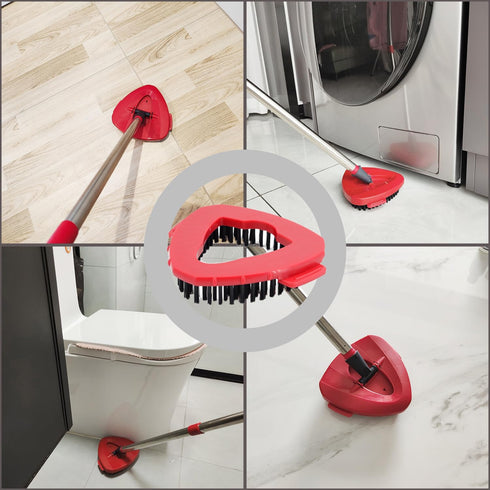 Scrub Brush with Mop Base Floor Brush Head Compatible with Spin Mop 1 Tank System Deck Brush Floor Scrubber Brush Stiff Bristle Brush Cleaning Bru...