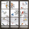 Yovkky Winter Bird Pine Tree Branch Window Clings 9 Sheet, Cardinal Bullfinch Chickadee Robin Glass Sticker Decal Snow Christmas Decor Home Kitche...