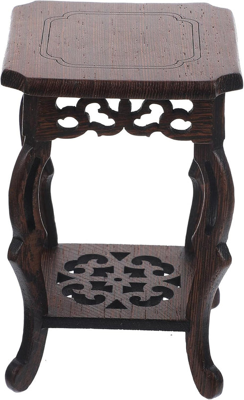 PRETYZOOM Plant Stand Indoor Wooden Flower Stand Planter Stand Plant Shelf Side Table with Lower Shelf End Table Nightstand for Living Room Balcon...