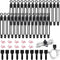 48Pcs Cord Organizer Kit, Reusable Elastic Silicone Cable Ties, Strong Adhesive Cable Clips for Cable Management, Multipurpose Wire Management for...