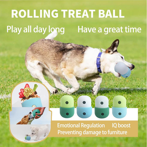 Dog Puzzle Toy Ball Durable Dog Balls for Teeth Cleaning/IQ Training, Dog Enrichment Toys, and Interactive Dog Toys in One .Durable Chewing Ball f...
