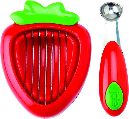 MSC International 87312 Joie Strawberry Hull and Slice, BPA free, FDA approved, 2-Piece Set, Red...