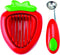 MSC International 87312 Joie Strawberry Hull and Slice, BPA free, FDA approved, 2-Piece Set, Red...