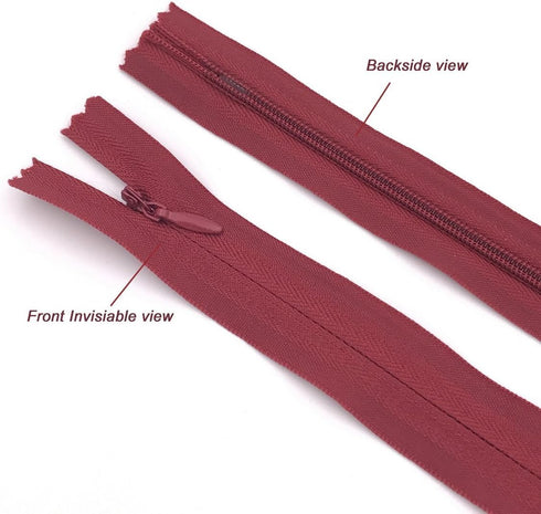 40PCS Nylon Invisible Zipper,Sewing for Handmade Garment/Bags/Home Textile,Tailor Sewer Crafter's Special(22 inch,Mix Color)...