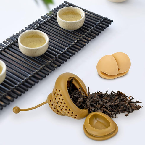 Noviko 2 Pack Butt Poop Tea Infuser for White Elephant Gift,Silicone Cute Tea Infusers for Loose Tea...