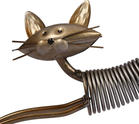Too-arts Metal Sculpture Iron Art Cat Spring Handicraft Crafting Home Decoration Furnishing Craft...