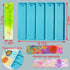 Szecl Bookmark Mold with Tassels, Rectangle Bookmark Silicone Mold for Epoxy Resin Casting 3.90 inch Resin Bookmark Mold Kit with 10 Pcs Colorful ...