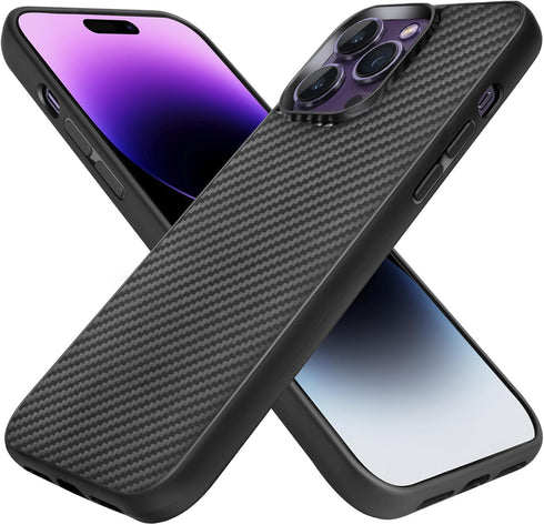 Case for iPhone 14 Pro Max Case, Glass Carbon Fiber iPhone Case for iPhone 14 Pro Max 6.7inch, Light Carbon Fiber Shockproof Slim 14 Pro Max Phone...