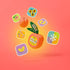 Ridley's Peach Snaps! Fun Card Game for Families, Action-Packed, Fast-Paced Game for 2+ Players, Includes Game Cards and Unique Peach-Shaped Stora...