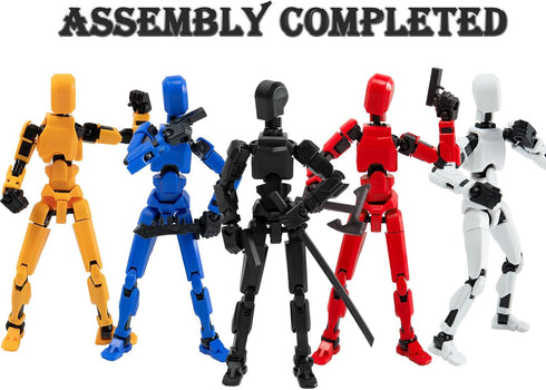 4PCS Assembled Titan T13 Action Figures Set - Robot Action Figure Fidget Toys for Boys Lucky Dummy Nova N13 Anime Figures with Multi Movable Joint...