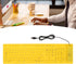 ASHATA Foldable Silicone Keyboard USB Wired Keyboard Mute Waterproof Rollup Keyboard for PC Laptop Notebook, 2 Color, 108 Keys(Yellow)...
