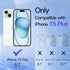 JETech Privacy Screen Protector for iPhone 15 Plus 6.7-Inch with Camera Lens Protector, Anti-Spy Tempered Glass Film, Easy Installation Tool, 2-Pa...