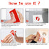 Ink Pad, 5x4'' Washable Non-Toxic Ink Stamp Pad for Baby Footprint Handprint, Red...