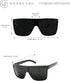 ShadyVEU Oversized Super Dark Lens Square Sunglasses Flat Top Large Black Out Shades for Migraines, Light Sensitivity...