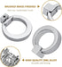 Brushed Nickel Cabinet Knobs Drawer Ring Pulls, Zinc Alloy Closet Cupboard Door Knob Ring Handles, Pack of 2...