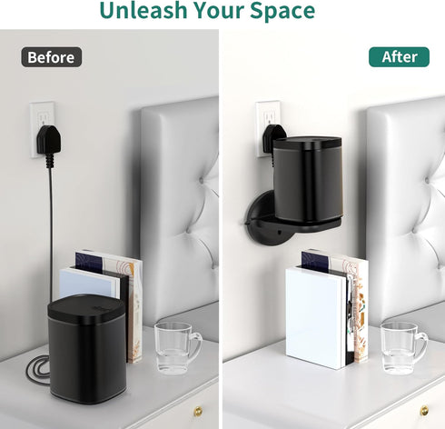 HomeMount Wall Mount for Sonos One and Echo Spot - Space Saving Smart Home Wall Stand Holder Shelf Compatible with Sonos One/Sonos One SL/Echo Spo...
