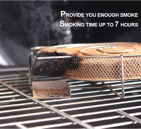 Realcook 8" Cold Smoke Generator, Hot or Cold Smoking on Any BBQ Grill and Smoker, Perfect for Smoked Salmon, Cheese, Pork and More, Smoke Time up...