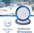 SILVER SPOONS Elegant Disposable Plates For Party - (10 Piece) Heavy Duty Disposable Dessert Set 7.5”, Fine Dining Plastic Dishes For Elegant Chin...