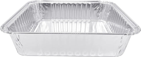 Fig & Leaf (20 Pack) 7” x 7” Square Baking Cake Pans| Disposable Aluminum Foil Tins l Portable Food Containers l Perfect for Roasting Toaster Oven...