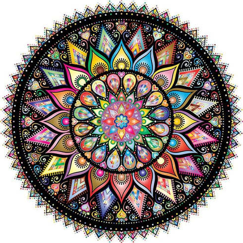 5D Mandala Diamond Painting Kits for Adults, DIY Diamond Art Full Drill Cross Stitch Embroidery Crafts, Mosaic Making, Home Decor (14 x 14 in) (C ...