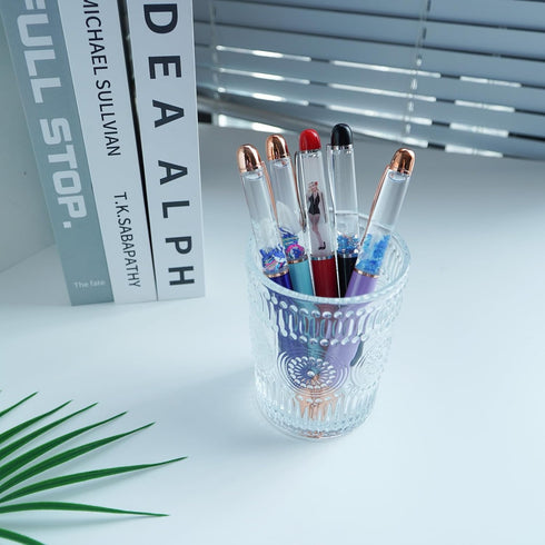 Sea Jellyfish Diver Boat Squid Girl Pens Cute Floater Floating Liquid Writing Journaling Ballpoint Pen Unique Funny Gift For Women Men Friends Swe...