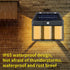 3 LED Outdoor Solar Induction Warm Light Wall Lamp, Adjustable 3-Mode Courtyard Light, Wireless Dusk to Dawn Motion Sensor Searchlight IP65 Waterp...