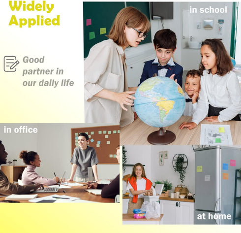 Transparent Sticky Notes, 500 Sheets, 10 Pads, 3x3 in, with a Stylus Ballpoint Pen, See Through Translucent Sticky Notes Set, Multicolored & Clear...