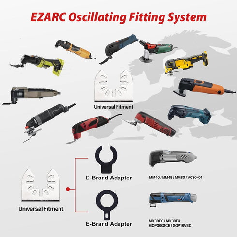 EZARC Diamond Oscillating Tool Blade Set, Multi Tool Mortar Cutting Saw Blades Precise for Grout Removal, 4-Pack...