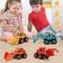 4Pcs Construction Toys,Friction Powered Construction Truck Toys Vehicles,Push and Go Construction Sand Truck Toys,Outdoor Toys with Bulldozer Exca...