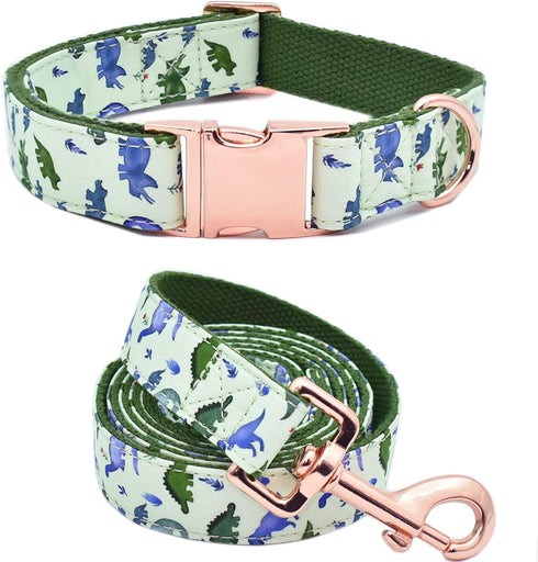 Dog Collar and Leash Set, Classic Dog Collar Soft Comfortable Adjustable Collars for Dogs...