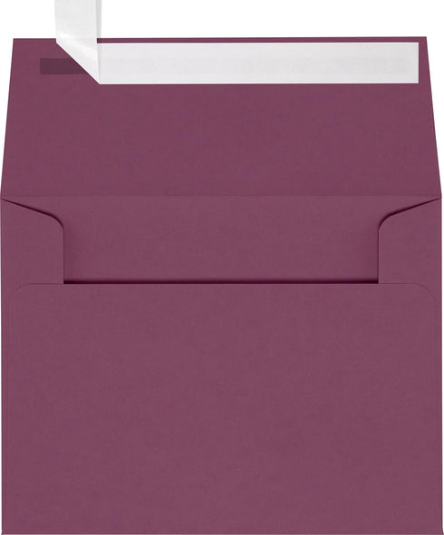 LUXPaper A2 Invitation Envelopes | Peel & Press | 4 3/8" x 5 3/4" | Vintage Plum | 80lb. Text | 50 Qty...