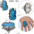 Retro Resin Crystal Stone Cocktail Rings Gothic Hip Hop Punk Crystal Engagement Wedding Statement Rings Uniquely Stylish Jewelry Gifts for Women (...