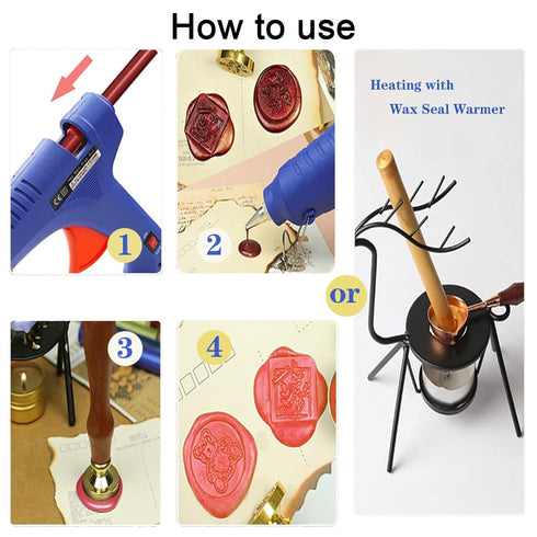 Wax Seal Stick, Ioggtser 20PCS Mini Glue Gun Wax Seal Stick for Wax Seal Stamp, Sealing Wax Sticks for Wedding Invitations, Cards, Envelopes (Gree...