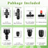 36 Pcs 1/2" to 1/4" Drip Irrigation Fittings Kit Barbed Tee Connector 2 4 6 Way Locked Tee Easy Connector Tubing End Plug Misting Nozzle Irrigatio...