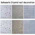 6Sheets Moon Star Nail Art Stickers Gold Silver Nail Decals for Nail Art Design Charms 3D Glitter Crystal Diamond Nail Stickers Self-Adhesive Pega...