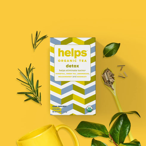 HELPS TEAS | Helps Detox Tea | Organic herbal blend of Horsetail, Green Tea, Herbal Lemon, Ulmaria and Rosemary that facilitate naturally our deto...