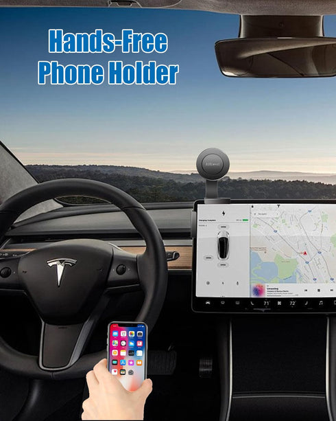 for Tesla Phone Mount Model 3(2024-2017)/Model Y(2024-2020), for MagSafe Strongest Magnet Car Phone Holder for Tesla Car Accessories, Compatible w...