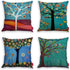 laime Throw Pillow Covers Natural Pattern Decorative Pillowcases 18x18inch (4 Pieces Set) Pillow Cases Home Car Decorative Trees and Birds...