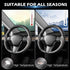 Cartist Carbon Fiber Steering Wheel Cover Custom Fit for Tesla Model 3 2017-2023 2024 and Model Y 2020-2023 2024 Anti Skid Leather Car Segmented S...
