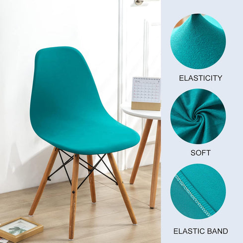 HAOYONG Mid Century Modern Dining Chair Covers Printed Shell Chair Cover Lounge Armless Chair Cover Stretchable Slipcovers for Kitchen, Office, Di...